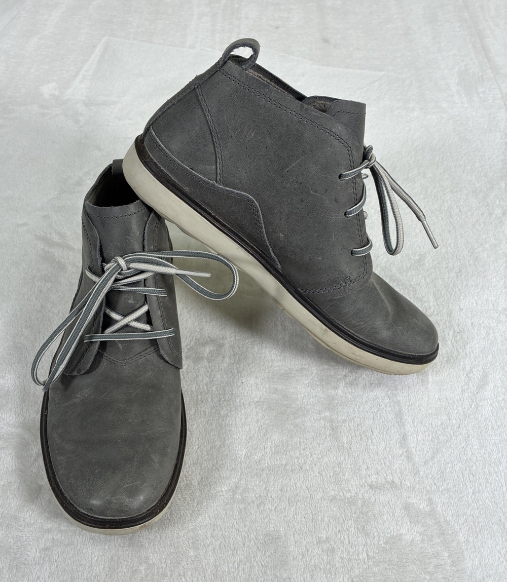 Merrell Sedona Sage Womens 6 Leather Chukka Boots Gray Lace Up Comfort Charity